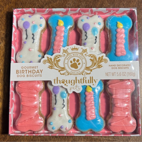 Thoughtfully Pets Other - Birthday Dog Biscuits by Thoughtfully Pets - Pink and Blue - 8 Count